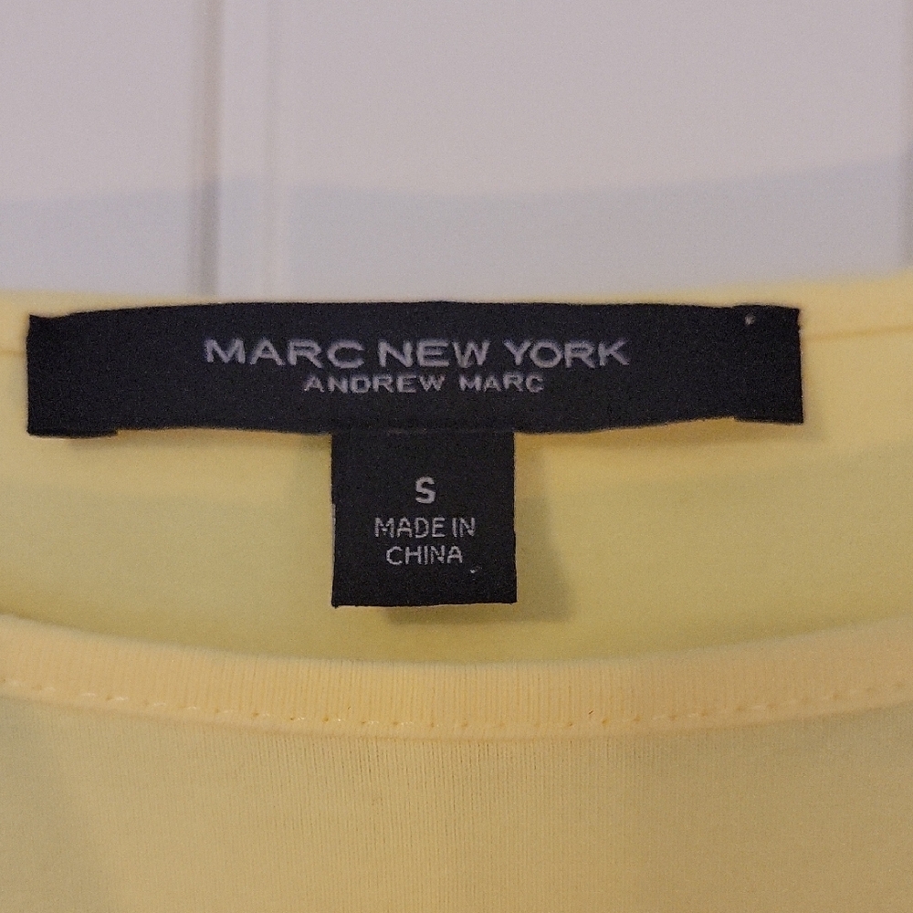 Marc New York Yellow Ruffle Sleeve Blouse - Picture 2 of 5